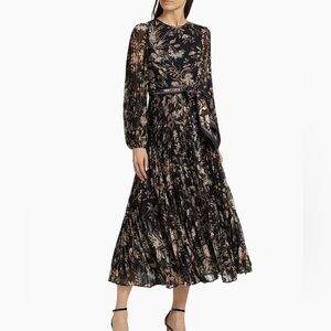 Zimmermann Sunray Pleated Long-Sleeve Maxi Dress